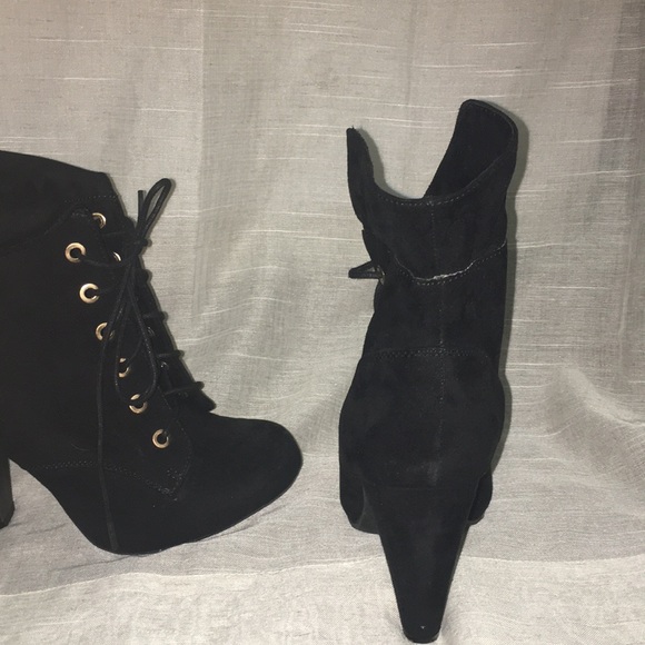 Black lace up booties - Picture 4 of 5